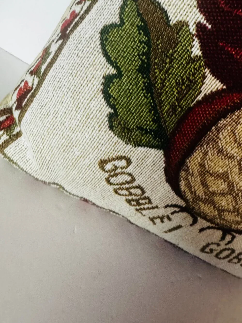 Turkey Gobble Gobble Woven Tapestry Throw Pillow 16x16